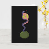 Schlange Cobra Schlangen Haustier Reptil Tier Pyth Karte (Gelbe Blume)