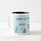 Schlange Denteuer Zweifarbige Tasse (Vorderseite Links)