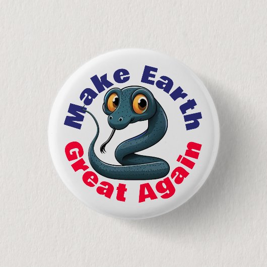 Schlange, die Erde wieder groß machen, Niedliche U Button (Vorderseite)