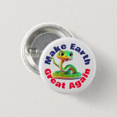 Schlange, die Erde wieder groß machen, Niedliche U Button (Vorne & Hinten)