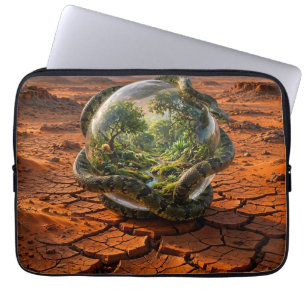 Schlange & die Sphäre von Eden Surrealer Traumland Laptopschutzhülle