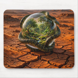 Schlange & die Sphäre von Eden Surrealer Traumland Mousepad