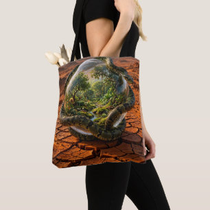 Schlange & die Sphäre von Eden Surrealer Traumland Tasche
