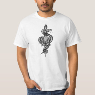 Schlange, Dolch und Rose T-Shirt