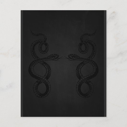 Schlange Erwachsene Halloween-Party Burgundy Flyer (Hinten)