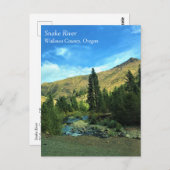 Schlange Fluss, Landkreis Wallowa, ODER Postkarte (Vorne/Hinten)