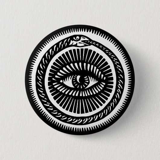 Schlange frisst ihren eigenen Schwanz Button (Vorderseite)