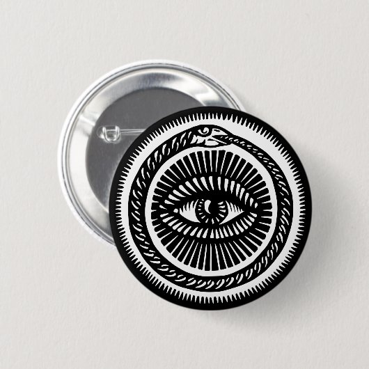 Schlange frisst ihren eigenen Schwanz Button (Vorne & Hinten)