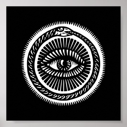 Schlange frisst ihren eigenen Schwanz Poster (Vorne)