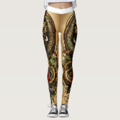 Schlange gekocht um daggeres Tattoodesign Leggings (Vorderseite)