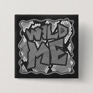 Schlange Gelb und Gold Print Button