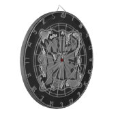 Schlange Gelb und Gold Print Dartscheibe (Vorderseite Links)