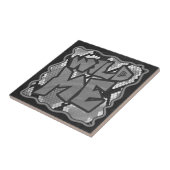 Schlange Gelb und Gold Print Fliese (Seite)