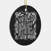 Schlange Gelb und Gold Print Keramikornament (Rechts)