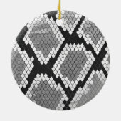 Schlange Gelb und Gold Print Keramikornament (Hinten)