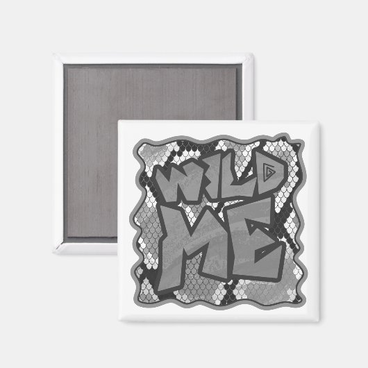 Schlange Gelb und Gold Print Magnet (Vorderseite/Rückseite)