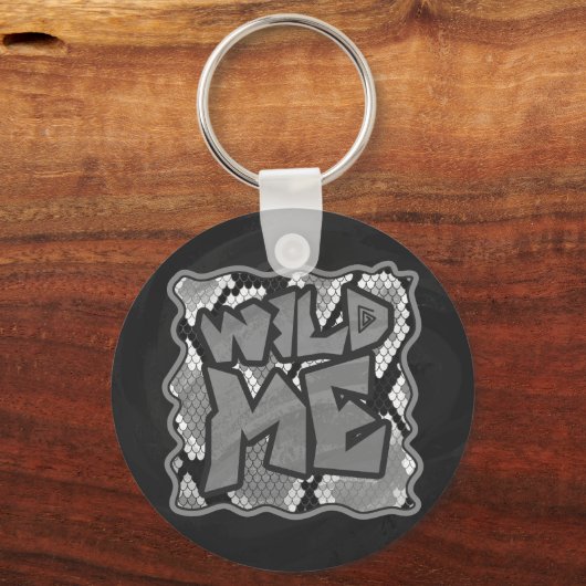 Schlange Gelb und Gold Print Schlüsselanhänger (Vorderseite)