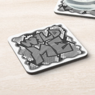 Schlange Gelb und Gold Print Untersetzer