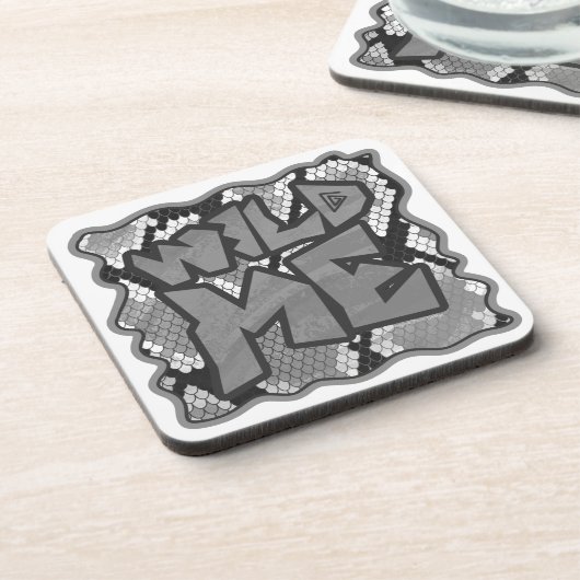 Schlange Gelb und Gold Print Untersetzer (Linke Seite)