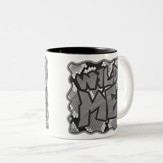 Schlange Gelb und Gold Print Zweifarbige Tasse (VorderseiteRechts)