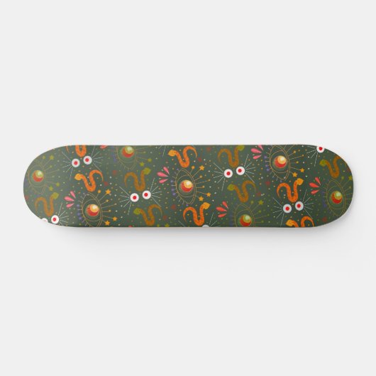 Schlange Goddess grün Skateboard (Horizontal)