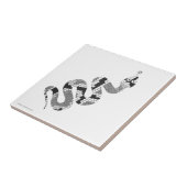 Schlange Grau und Hellgraue Silhouette Fliese (Seite)