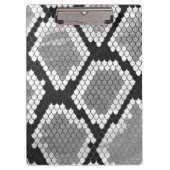 Schlange Grau und leicht Grau drucken Klemmbrett (Vorderseite)