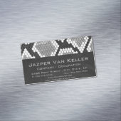 Schlange Grau und leicht Grau drucken Magnetische Visitenkarte (Beispiel)