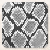 Schlange Grau und leicht Grau drucken Rechteckiger Pappuntersetzer (Vorderseite)