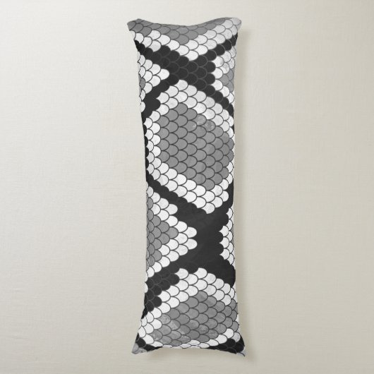 Schlange Grau und leicht Grau drucken Seitenschläferkissen (Vorderseite Vertikal)