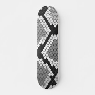 Schlange Grau und leicht Grau drucken Skateboard