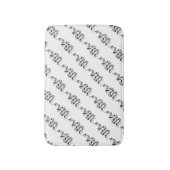 Schlange Grau und leicht Grau Silhouette Badematte (Vorderseite Vertikal)