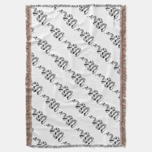 Schlange Grau und leicht Grau Silhouette Decke (Vorderseite Vertikal)