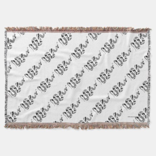 Schlange Grau und leicht Grau Silhouette Decke (Vorderseite)