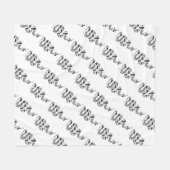 Schlange Grau und leicht Grau Silhouette Fleecedecke (Vorderseite (Horizontal))