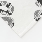 Schlange Grau und leicht Grau Silhouette Fleecedecke (Ecke)