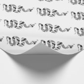 Schlange Grau und leicht Grau Silhouette Geschenkpapier (Ecke)