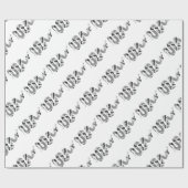 Schlange Grau und leicht Grau Silhouette Geschenkpapier (Flach)