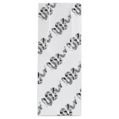 Schlange Grau und leicht Grau Silhouette Geschenktüte Für Weinflaschen (Vorderseite)