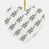 Schlange Grau und leicht Grau Silhouette Keramik Ornament (Vorne)