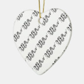 Schlange Grau und leicht Grau Silhouette Keramik Ornament (Links)