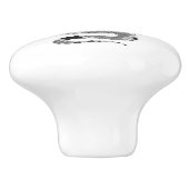 Schlange Grau und leicht Grau Silhouette Keramikknauf (Seitenansicht)