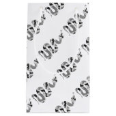 Schlange Grau und leicht Grau Silhouette Kleine Geschenktüte (Vorderseite)