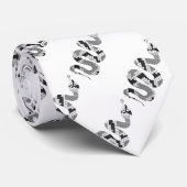 Schlange Grau und leicht Grau Silhouette Krawatte (Gerollt)