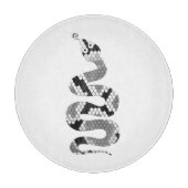 Schlange Grau und leicht Grau Silhouette Schneidebrett (Vorderseite)