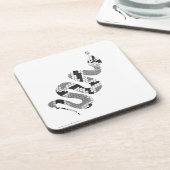 Schlange Grau und leicht Grau Silhouette Untersetzer (Linke Seite)