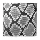 Schlange Grau, Weiß und Schwarz Fliese (Vorderseite)