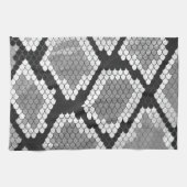 Schlange Grau, Weiß und Schwarz Handtuch (Horizontal)