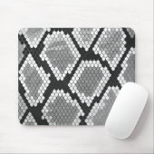 Schlange Grau, Weiß und Schwarz Mousepad (Mit Mouse)