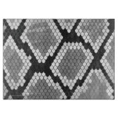 Schlange Grau, Weiß und Schwarz Schneidebrett (Vorderseite)